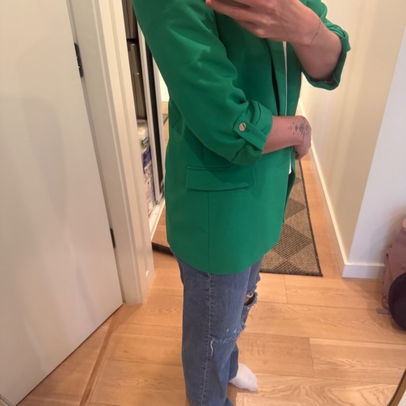 Green short sleeved blazer - Picture 4 of 5